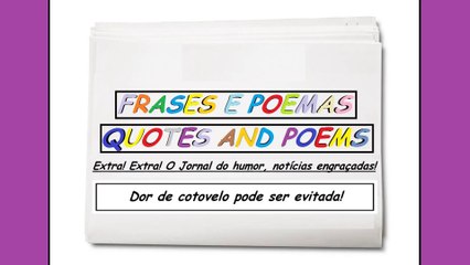 Notícias engraçadas: Dor de cotovelo pode ser evitada! [Frases e Poemas]