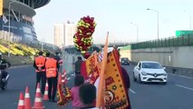 Galatasaraylı futbolcular Türk Telekom Arena'da - İSTANBUL