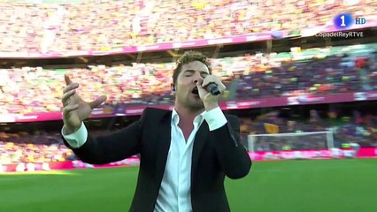 La actuación de David Bisbal antes de la final de la Copa del Rey 2019