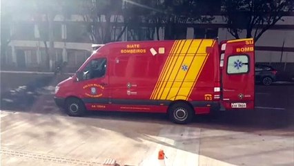 Homem sofre queda de andaime e fica ferido na Rua Presidente Kennedy