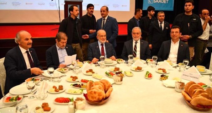 CHP İstanbul Adayı Ekrem İmamoğlu, Saadet Partisi'nin İftarına Katıldı