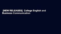 [NEW RELEASES]  College English and Business Communication