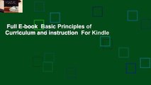 Full E-book  Basic Principles of Curriculum and Instruction  For Kindle