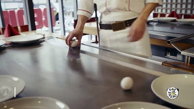 All of the Benihana Teppanyaki Tricks | Food Skills