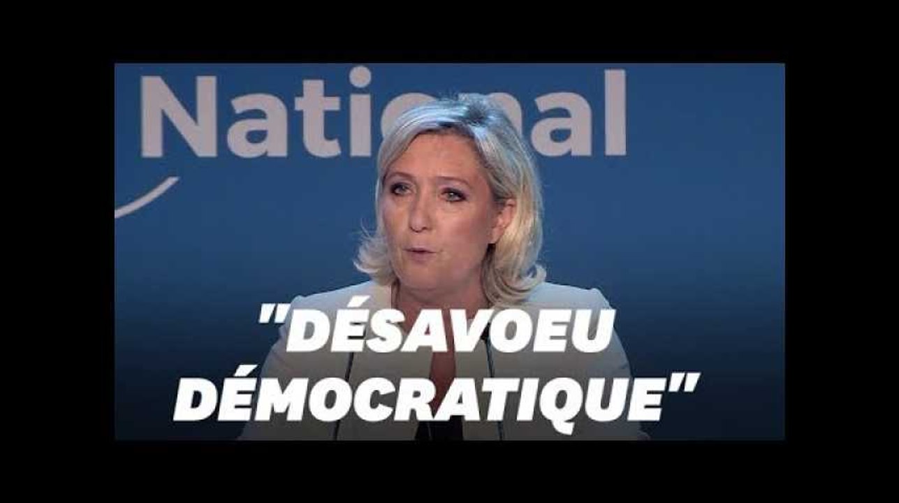 Marine Le Pen, victorieuse, réclame la dissolut...
