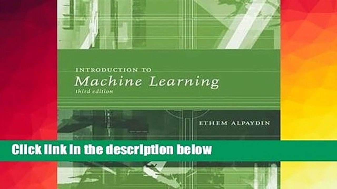 introduction to machine learning alpaydin