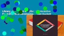 Library  JavaScript and jQuery: Interactive Front-End Web Development - Jon Duckett