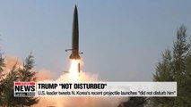 Trump 'not disturbed' by N. Korea's recent firing of  'some small weapons'