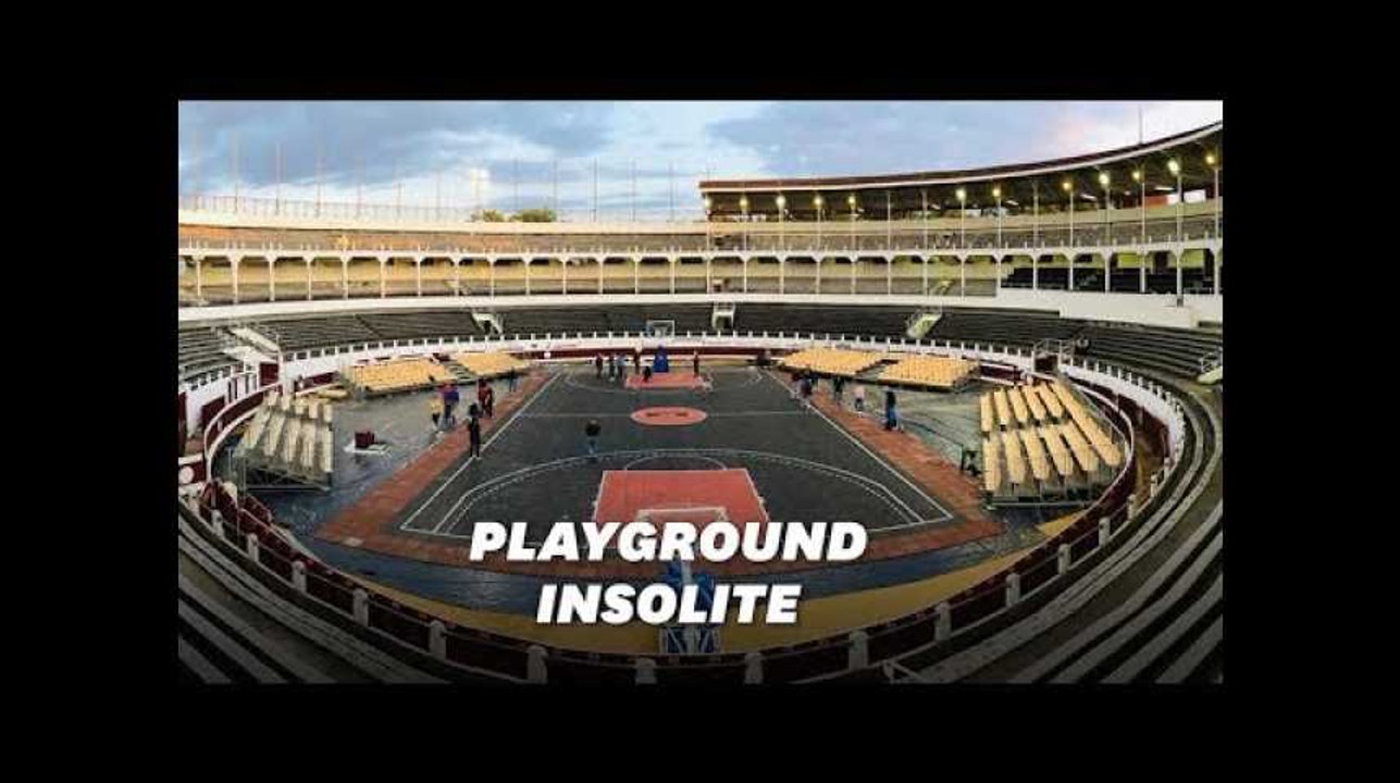 Les arènes de Dax transformées en terrain de basket