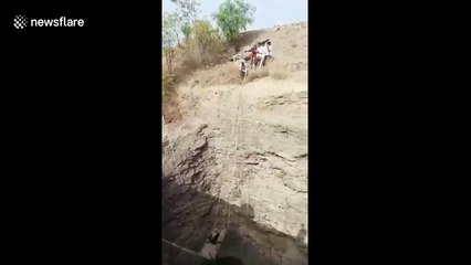 85-year-old woman rescued from 60-foot well