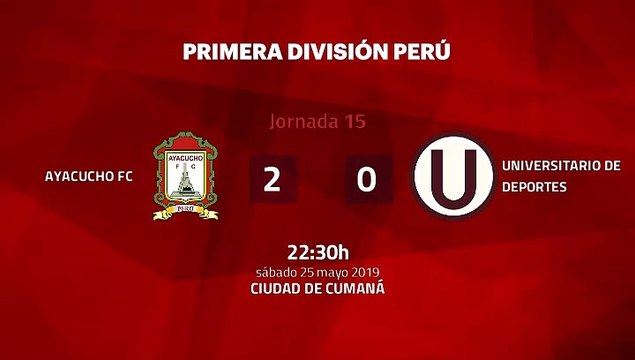 Resumen partido entre Ayacucho FC y Universitario de Deportes Jornada 15 Apertura Perú - Liga 1