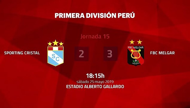 Resumen partido entre Sporting Cristal y FBC Melgar Jornada 15 Apertura Perú - Liga 1