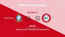 Resumen partido entre Antofagasta y Unión La Calera Jornada 14 Primera Chile