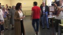 Díaz Ayuso acude a votar en sus primeras elecciones como candidata