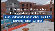 Lille: On a assisté à un contrôle des risques de chute sur un chantier