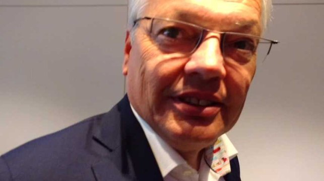 Didier Reynders donne ses impressions avant les résultats des votes au siège du MR