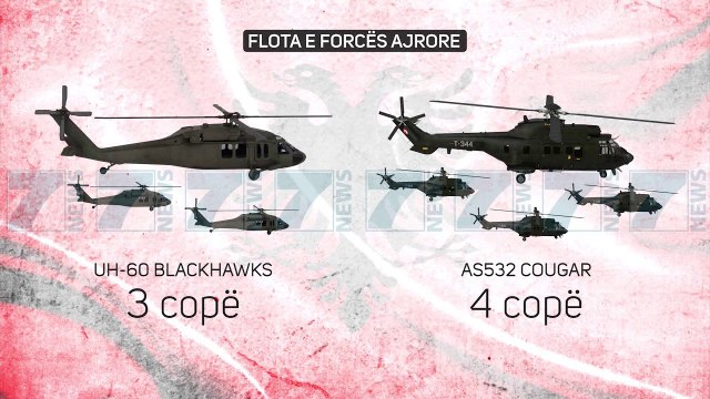 PASUROHET FLOTA AJRORE E USHTRISE ME HELIKOPTERET «BLACK HAWK» - News, Lajme - Kanali 7