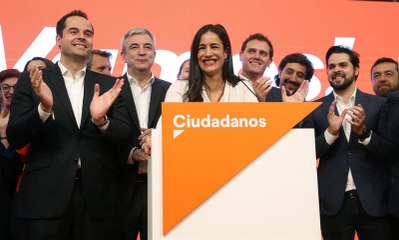 Los candidatos de Cs para Madrid y Albert Rivera comentan el resultado del 26-M