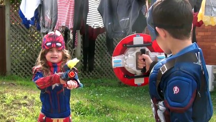 Captain America and Captain Marvel PRETEND PLAY
