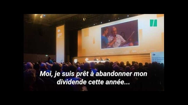 Face au PDG de Carrefour, un actionnaire propose l'abandon des dividendes pour sauver des emplois