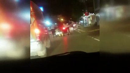 Antalya'da kaykaycı çocukların trafikteki tehlikeli hareketleri