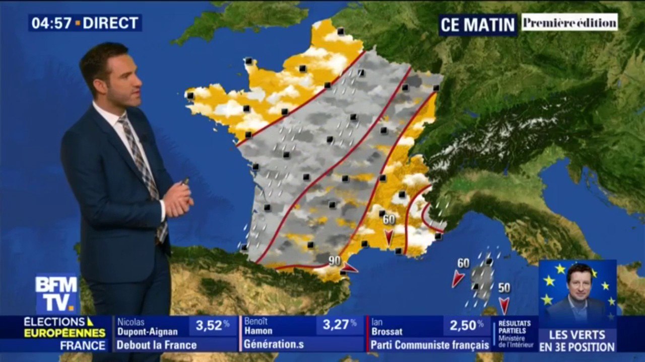 De la pluie du sud-ouest au nord-est ce lundi 