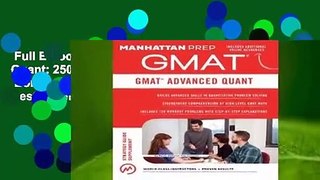 Full E-book  GMAT Advanced Quant: 250+ Practice Problems  Bonus Online Resources  Best Sellers