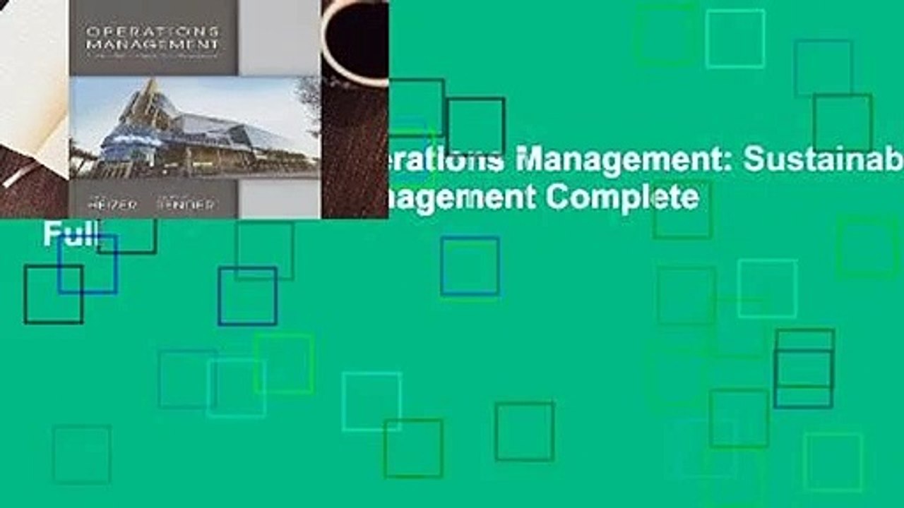 About For Books  Operations Management: Sustainability and Supply Chain Management Complete   Full