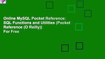 Online MySQL Pocket Reference: SQL Functions and Utilities (Pocket Reference (O Reilly))  For Free