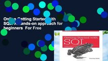 Online Getting Started with SQL: A hands-on approach for beginners  For Free