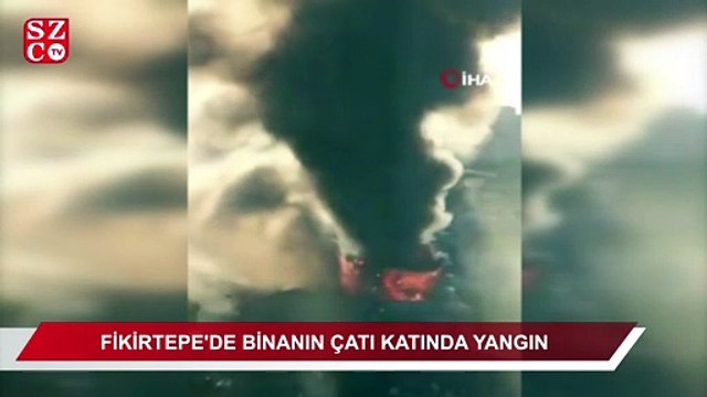 Fikirtepe'de bir binada yangın çıktı, olay yerinde yerine çok sayıda itfaiye ekipleri sev edildi