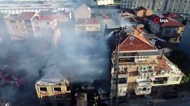 Fikirtepe’de metruk binada çıkan yangın yanındaki üç binaya sıçradı: 1 ölü, ve yaralılar var
