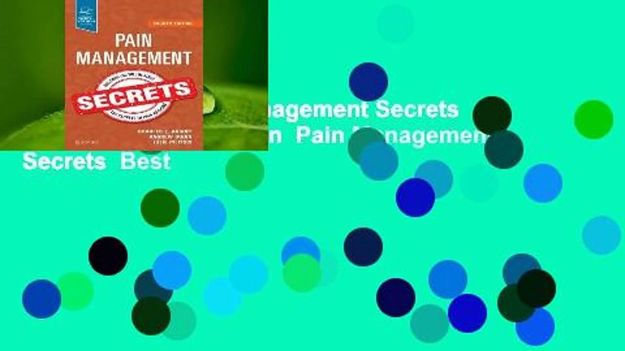Full E-book  Pain Management Secrets  For Kindle  Full version  Pain Management Secrets  Best
