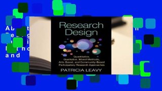 About For Books  Research Design: Quantitative, Qualitative, Mixed Methods, Arts-Based, and