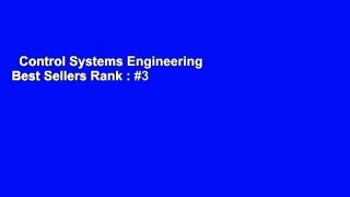 Control Systems Engineering  Best Sellers Rank : #3