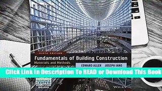 Full E-book Fundamentals of Building Construction: Materials and Methods  For Full