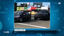 Buzz : Un automobiliste descend de sa voiture pour régler un conflit et se fait... démolir son véhicule ! Regardez