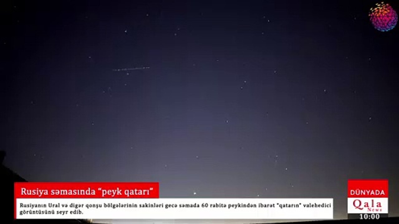 Rusiya səmasında “peyk qatarı”