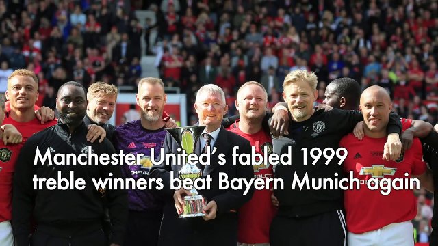 Man Utd legends thrash Bayern in 1999 charity rematch