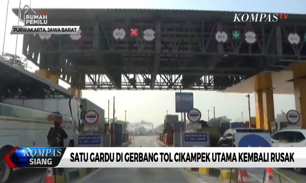 Satu Gardu di Gerbang Tol Cikampek Utama Kembali Rusak, Kendaraan Antre