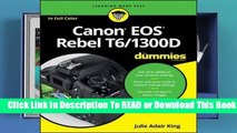 Canon EOS Rebel T6/1300d for Dummies  For Kindle