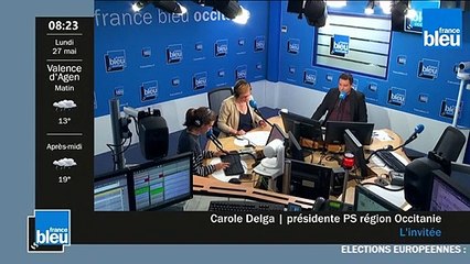 Carole Delga présidente de la région Occitanie commente les résultats des élections européennes