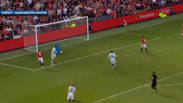 David Beckham régale lors d'un match avec Manchester United