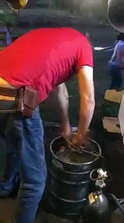 How not to tap a keg