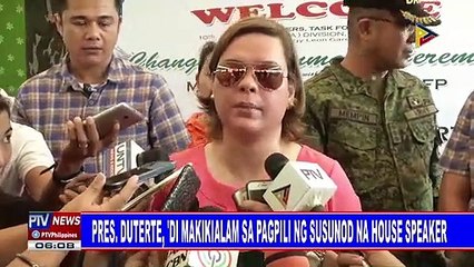 Pangulong Duterte, 'di makikialam sa pagpili ng susunod na House Speaker