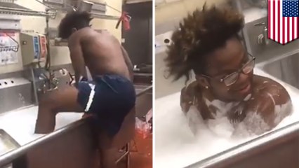 Wendy's employee seen bathing in kitchen sink in viral video