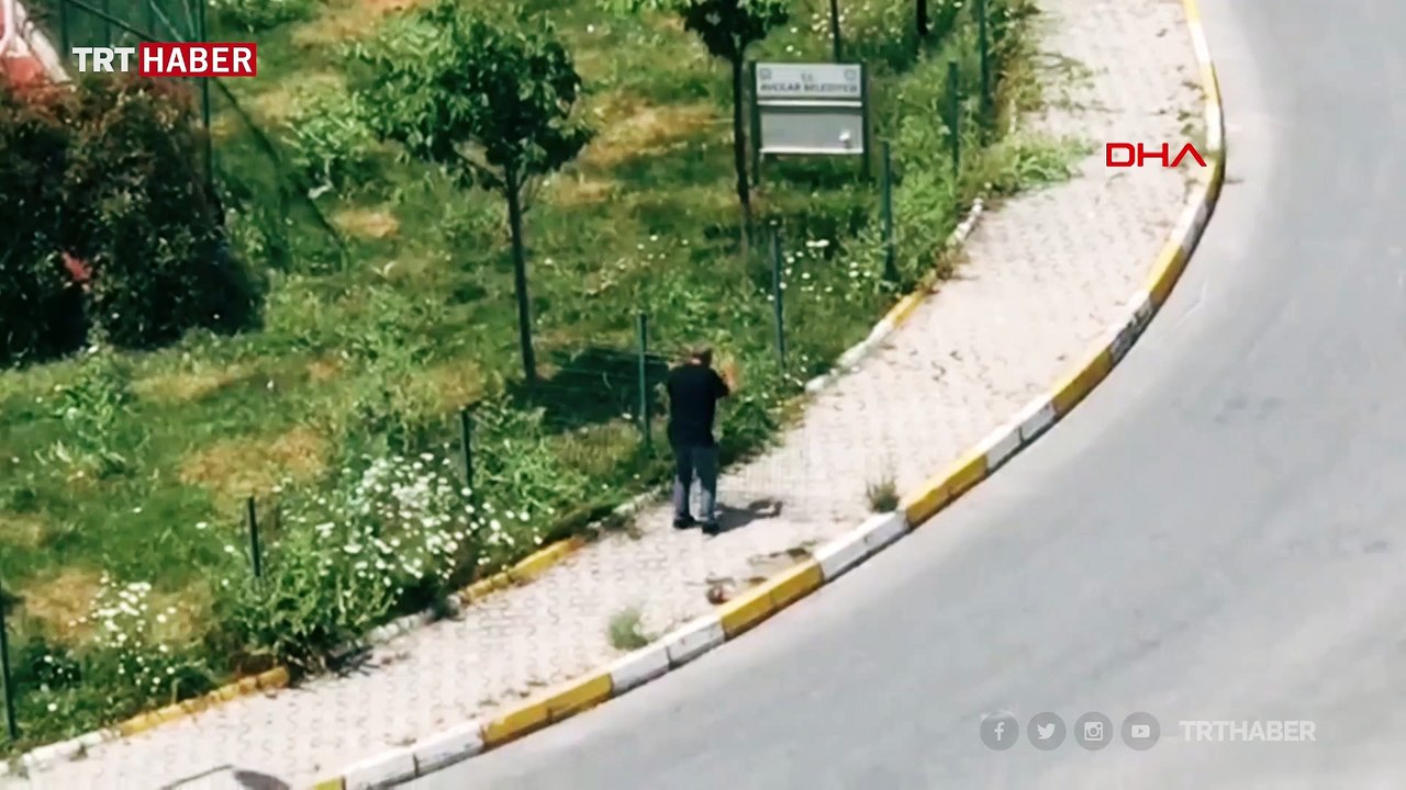 Gündüz vakti parkın tel örgülerini çalmaya kalktılar