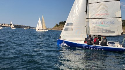 Sorties vespérales, 45 voiliers sur la baie de Saint-Malo