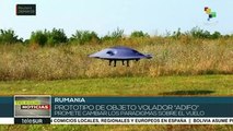 Presenta rumano aeronave en forma de platillo volador