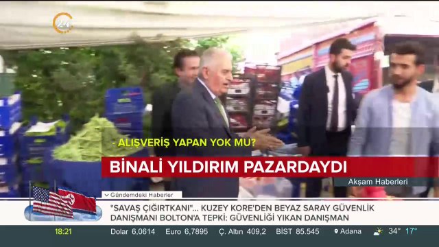 Binali Yıldırım pazar esnafını ziyaret etti